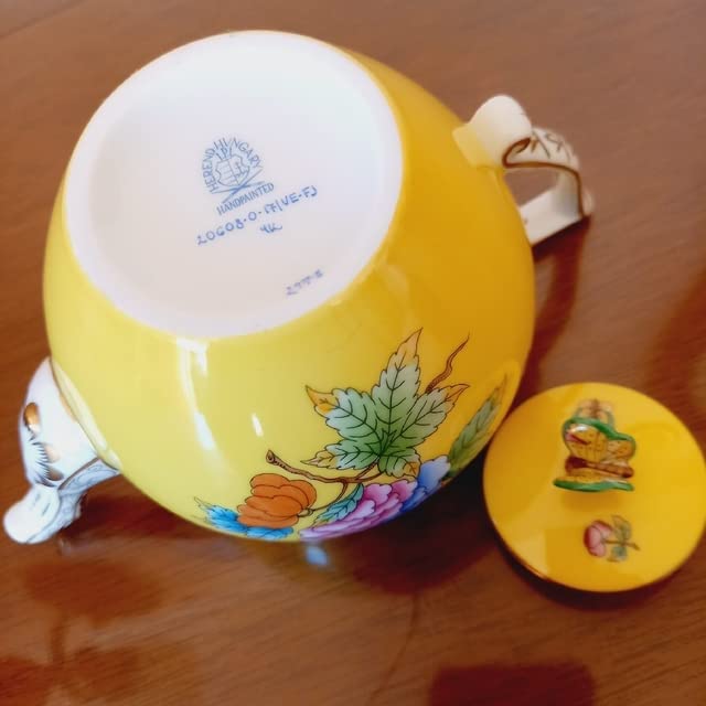 Herend - 黄色のヴィクトリア　イエロー　ミニティーポット　ヘレンド Amazon | 黄色のヴィクトリア イエロー ミニティーポット